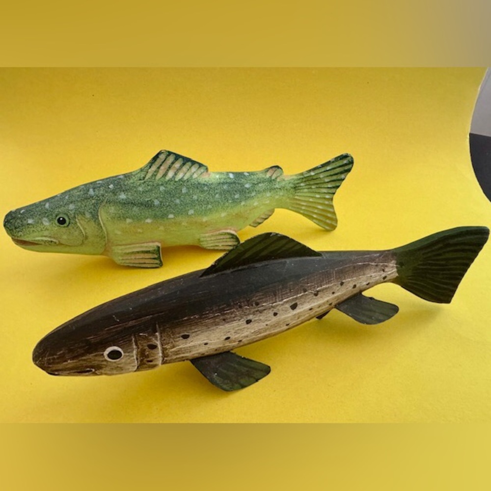 Green and Brown Fish Decor Set